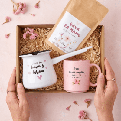 Poklon paket – šalica + kava + džezva po izboru